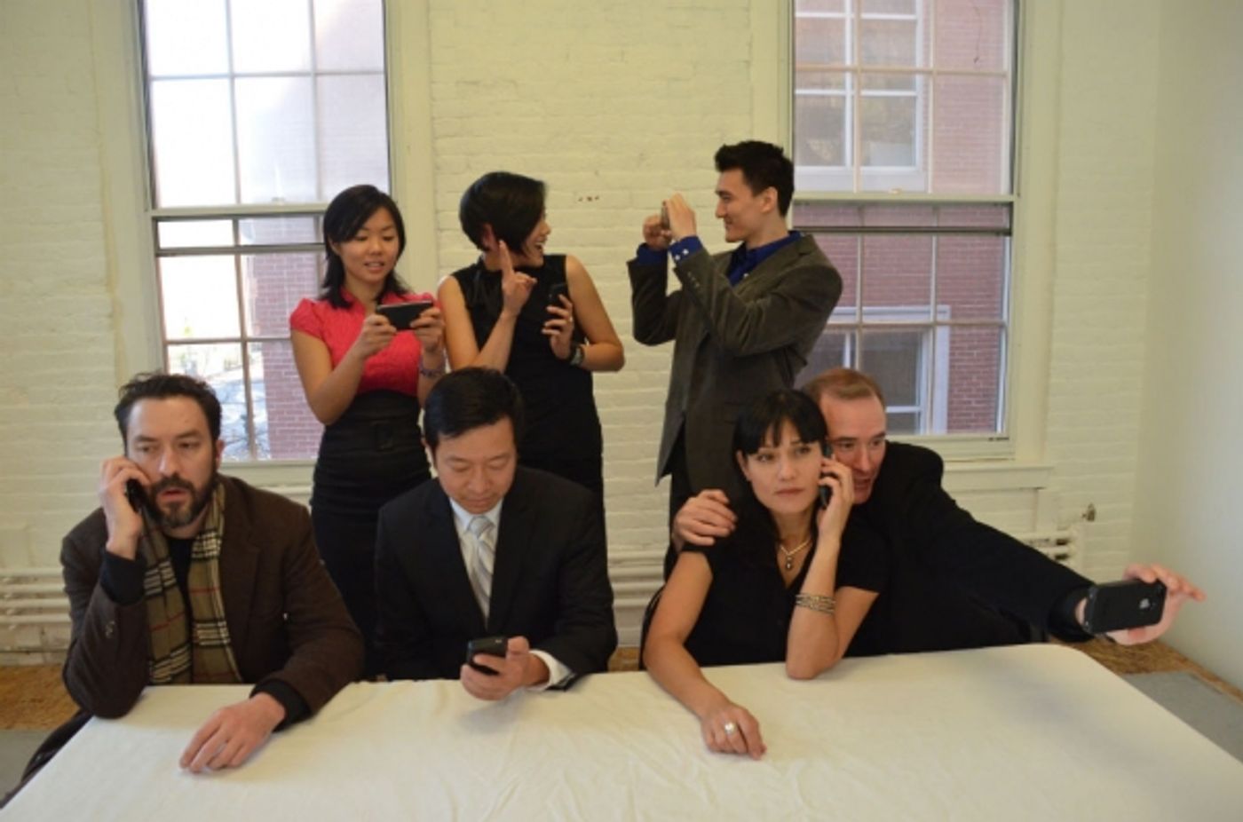 Photo Flash: Sneak Peek at Barlow Adamson, Chen Tang and More in Rehearsals for Lyric Stage's CHINGLISH  Image