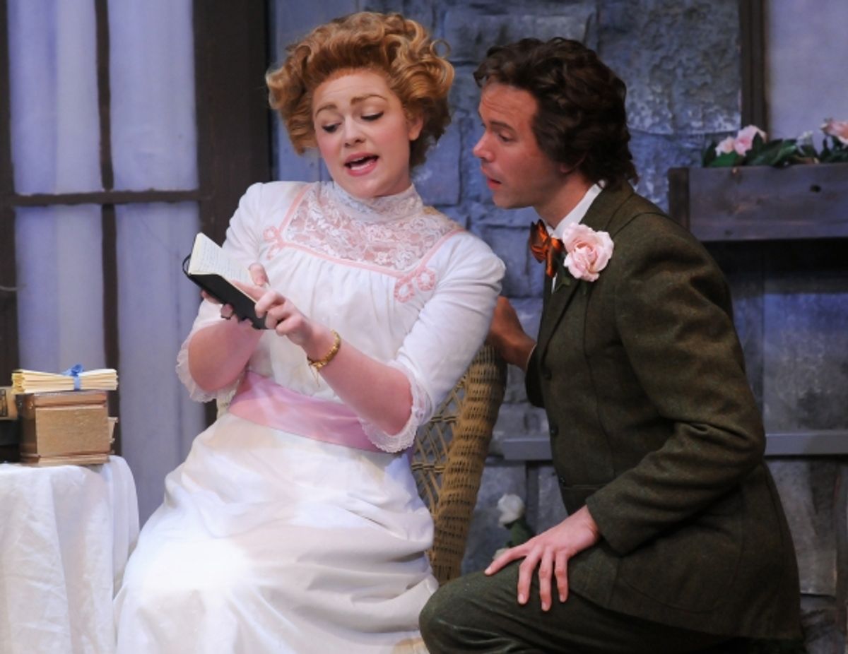 Jesse Wray Goodman as Cecily Cardew and Brent Vimtrup as Algernon Moncrieff  at 