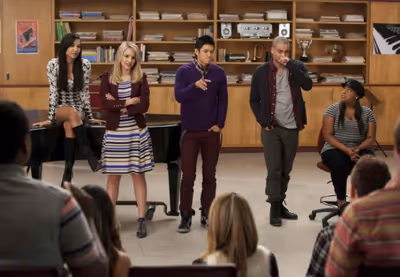 Naya Rivera, Dianna Agron, Harry Shum Jr., Mark Salling, Amber Riley Photo