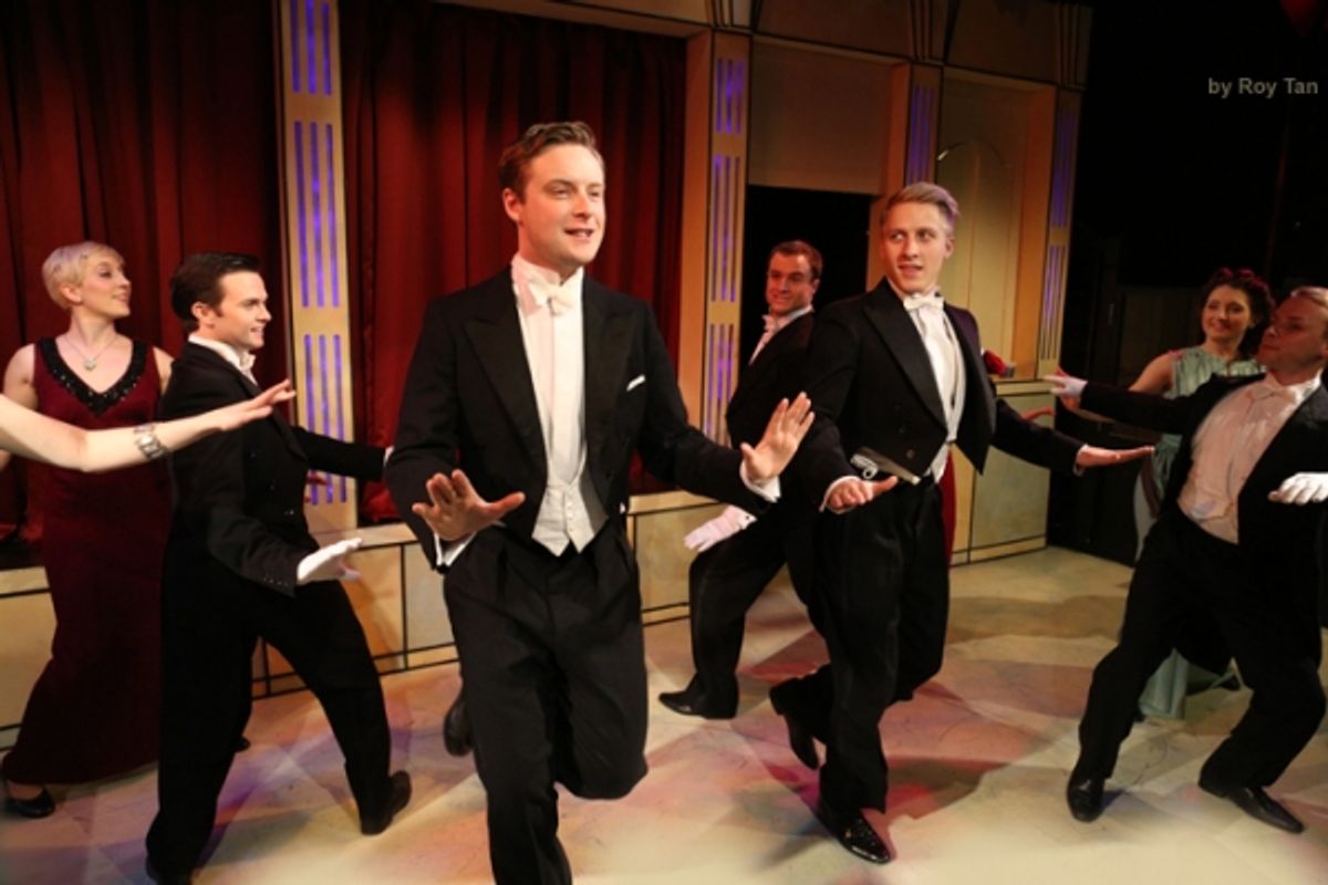 Stephen Ashfield, Craig Fletcher, and ensemble at 