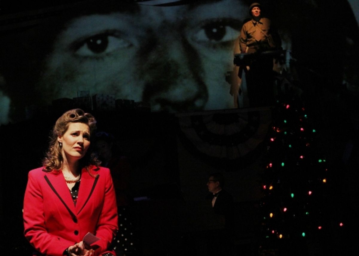 Maxene Andrews thinks about a soldier in WWII. at 