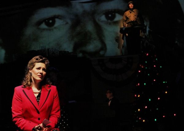 Maxene Andrews thinks about a soldier in WWII. Photo