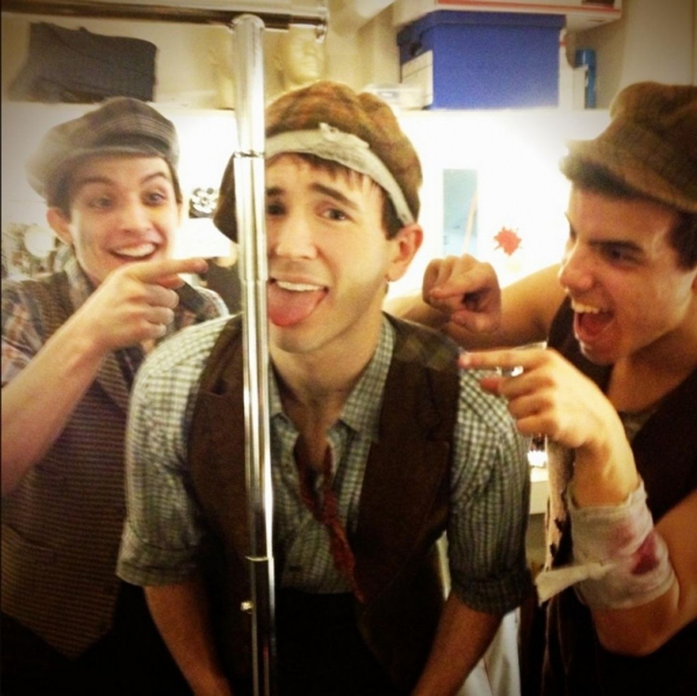 Photo Flash: Saturday Intermission Pics, Nov 24 - NEWSIES Does A CHRISTMAS STORY, Broadway Supports Injured Fan and More!  Image