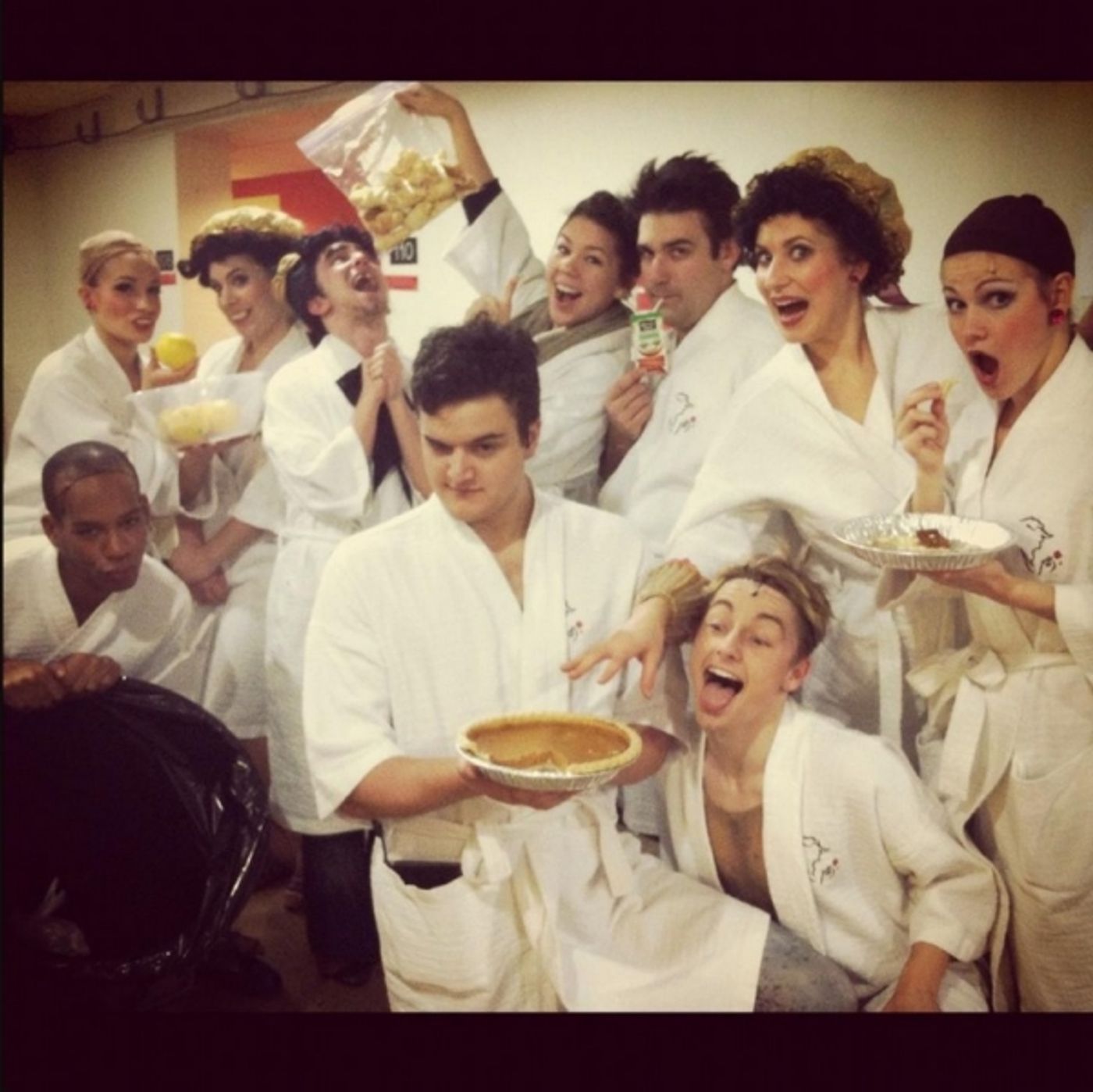 Photo Flash: Saturday Intermission Pics, Nov 24 - NEWSIES Does A CHRISTMAS STORY, Broadway Supports Injured Fan and More!  Image