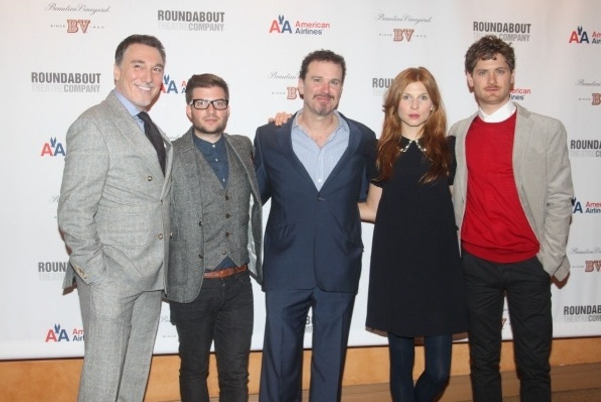 Patrick Page, Jamie Lloyd, Douglas Hodge, Clemence Poesy and Kyle Soller on opening night at 