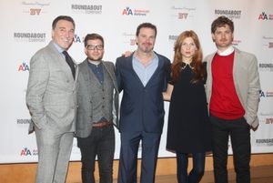 Patrick Page, Jamie Lloyd, Douglas Hodge, Clemence Poesy and Kyle Soller on opening n Photo