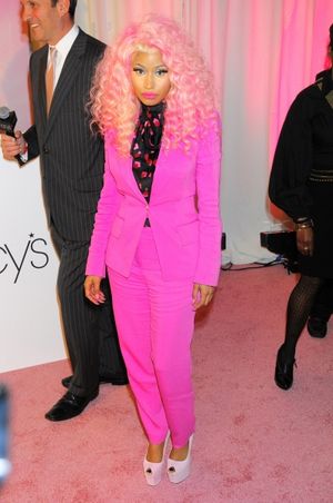 Nicki Minaj at her 'Pink Friday' fragrance launch, New York (Photo by Henry Lamb/Phot Photo