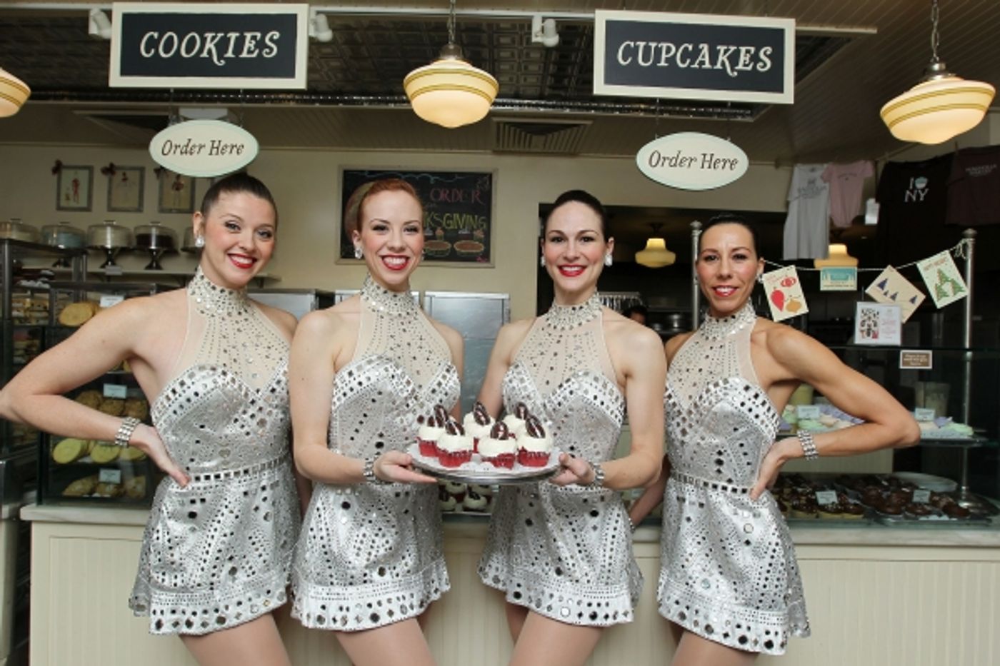 Photo Flash: Rockettes Unveil Rockettes Red Velvet Cupake at Magnolia Bakery  Image