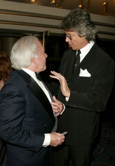 Marty Richards and Tommy Tune Attending the Opening Night performance for LA CAGE aux Photo