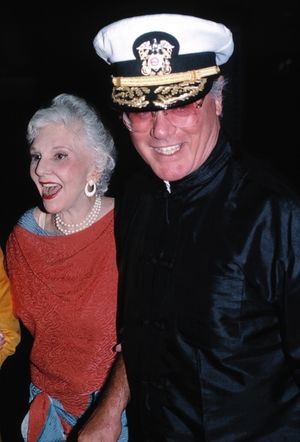 Larry Hagman & mother Mary Martin  ( DALLAS ) attending a Broadway show in New York C Photo