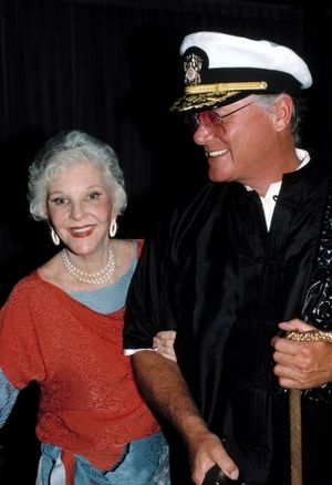 Larry Hagman & mother Mary Martin  ( DALLAS ) attending a Broadway show in New York C Photo