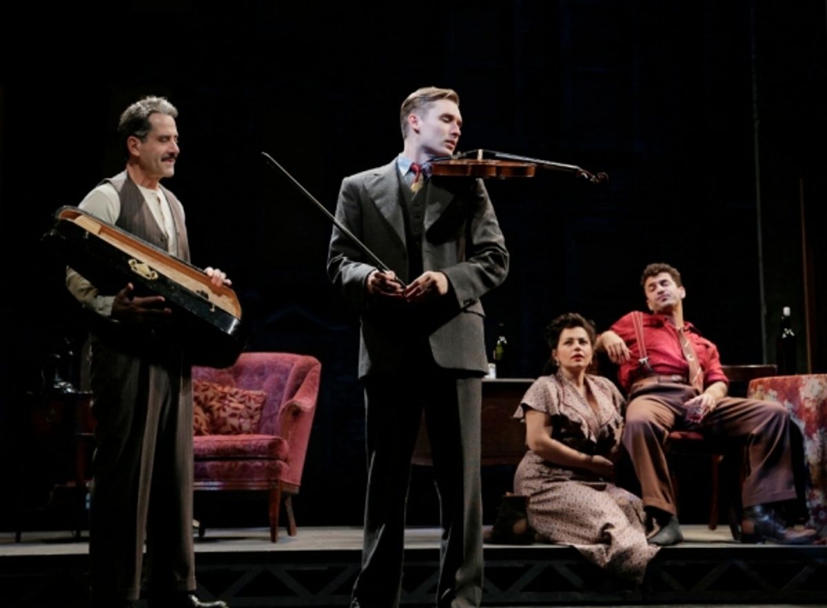 Tony Shalhoub, Seth Numrich, Dagmara Domincyzk and Michael Aronov at 