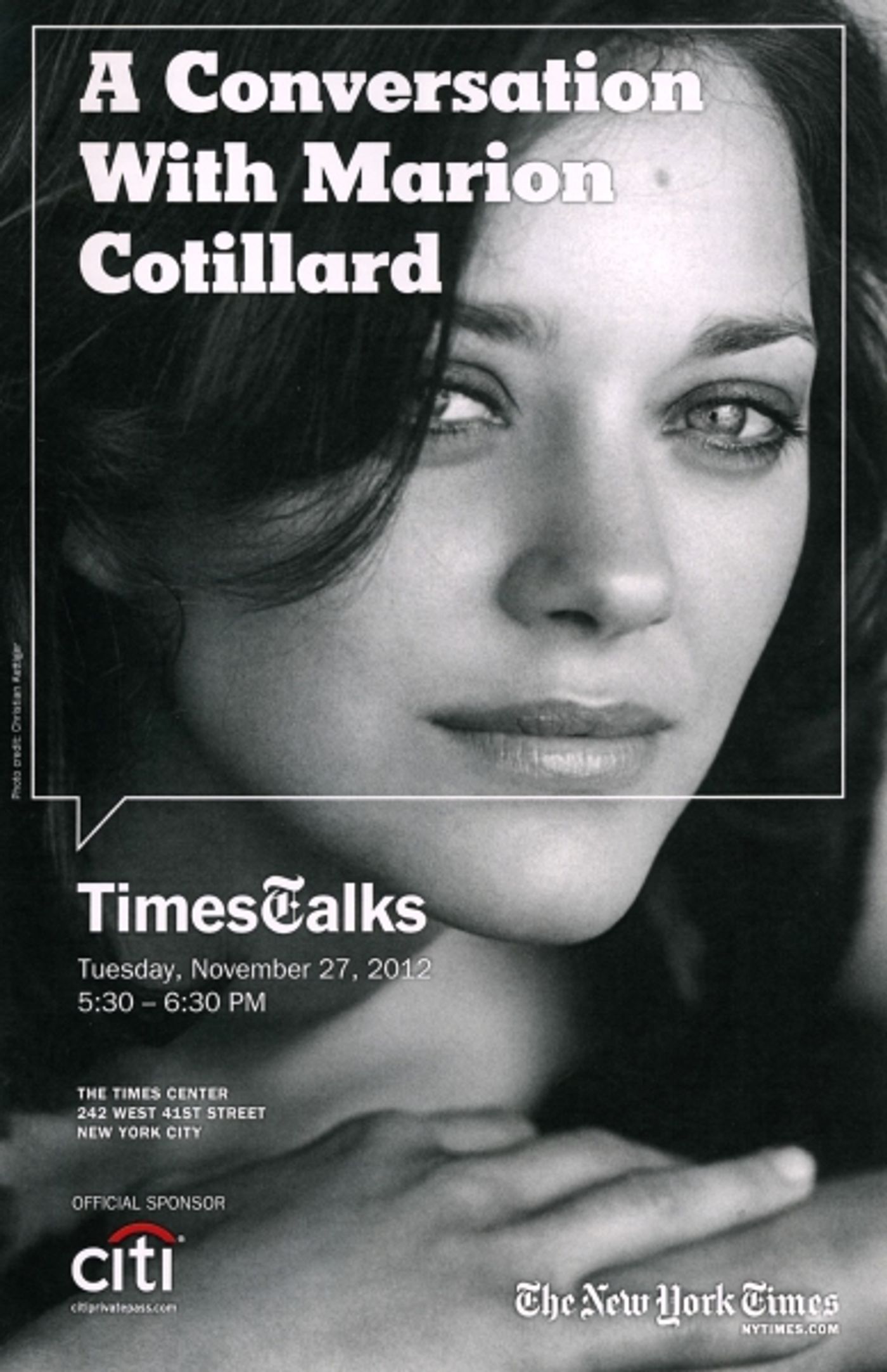 Photo Coverage: Marion Cotillard Visits TIMESTALKS!  Image