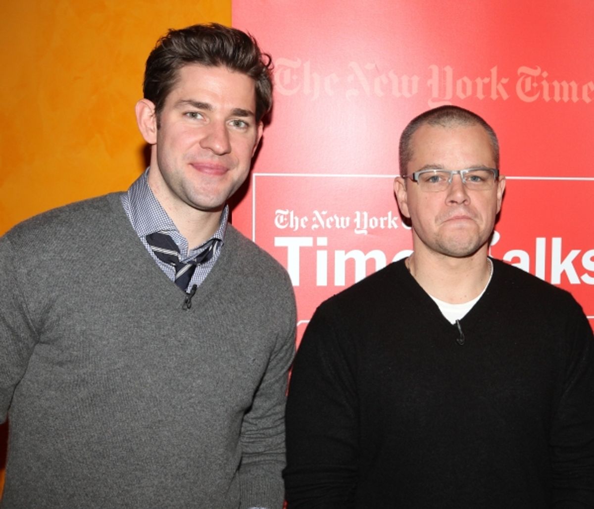 John Krasinski & Matt Damon at 