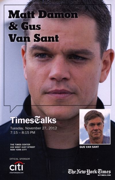 Event Poster: Matt Damon & Gus Van Sant Photo