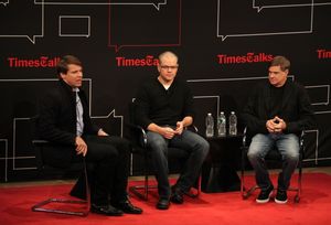 Moderator v with Matt Damon & Gus Van Sant @ BroadwayWorld Moderator v with Matt Damon & Gus Van Sant Photo
