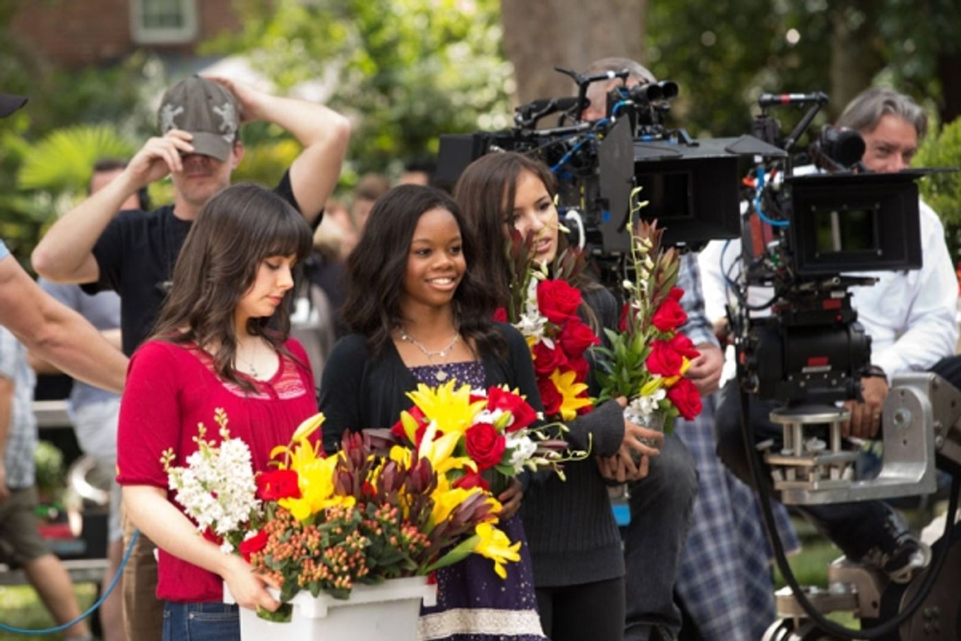Photo Flash: Behind-The-Scenes Look at Gabby Douglas on VAMPIRE DIARIES Set  Image