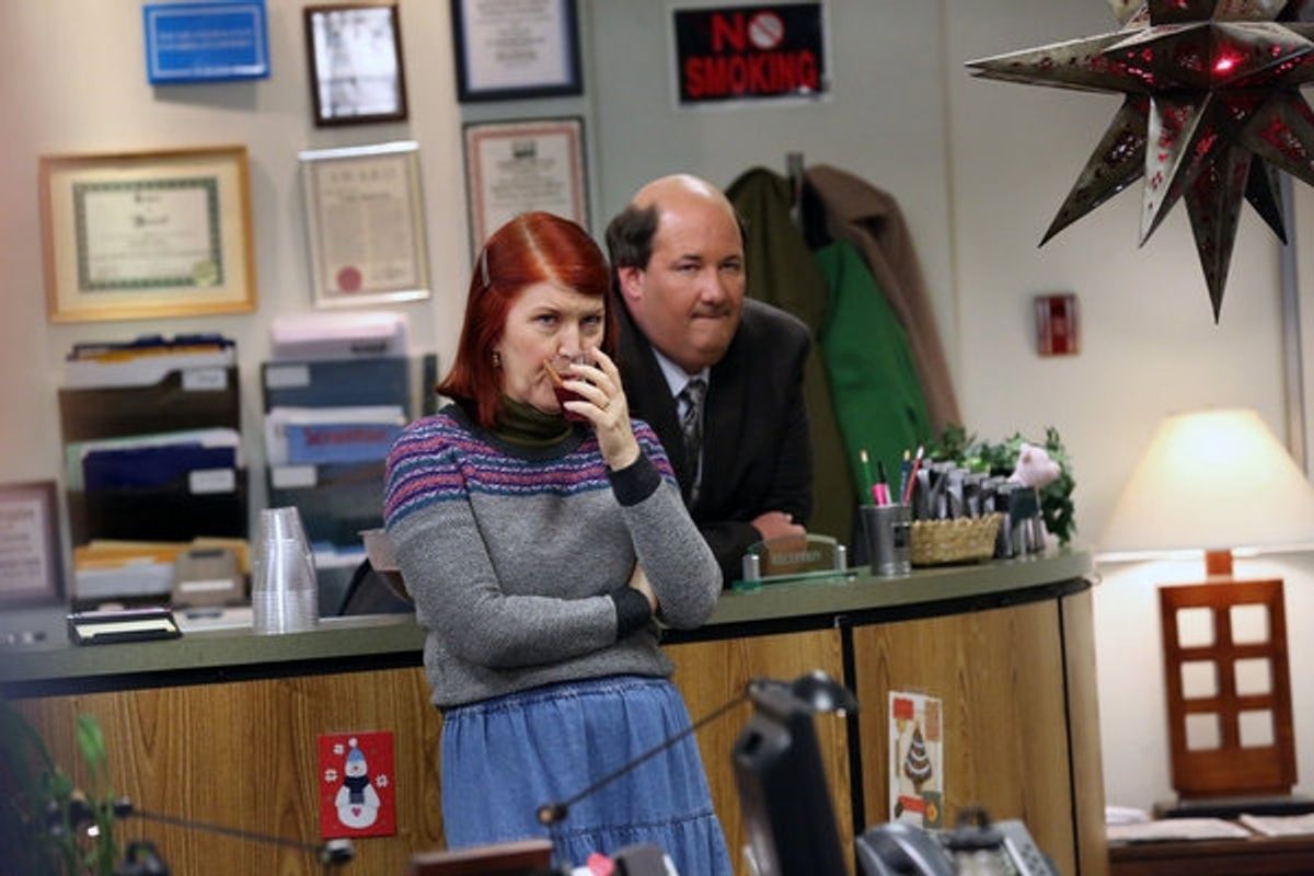 Kate Flannery, Brian Baumgartner at 