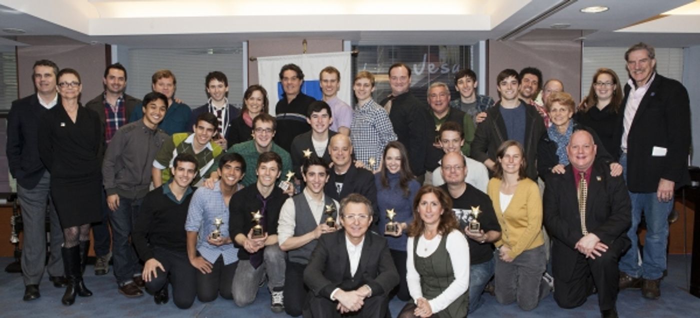 Photo Coverage: Walter McBride and the Cast of NEWSIES Receive AEA Awards!  Image