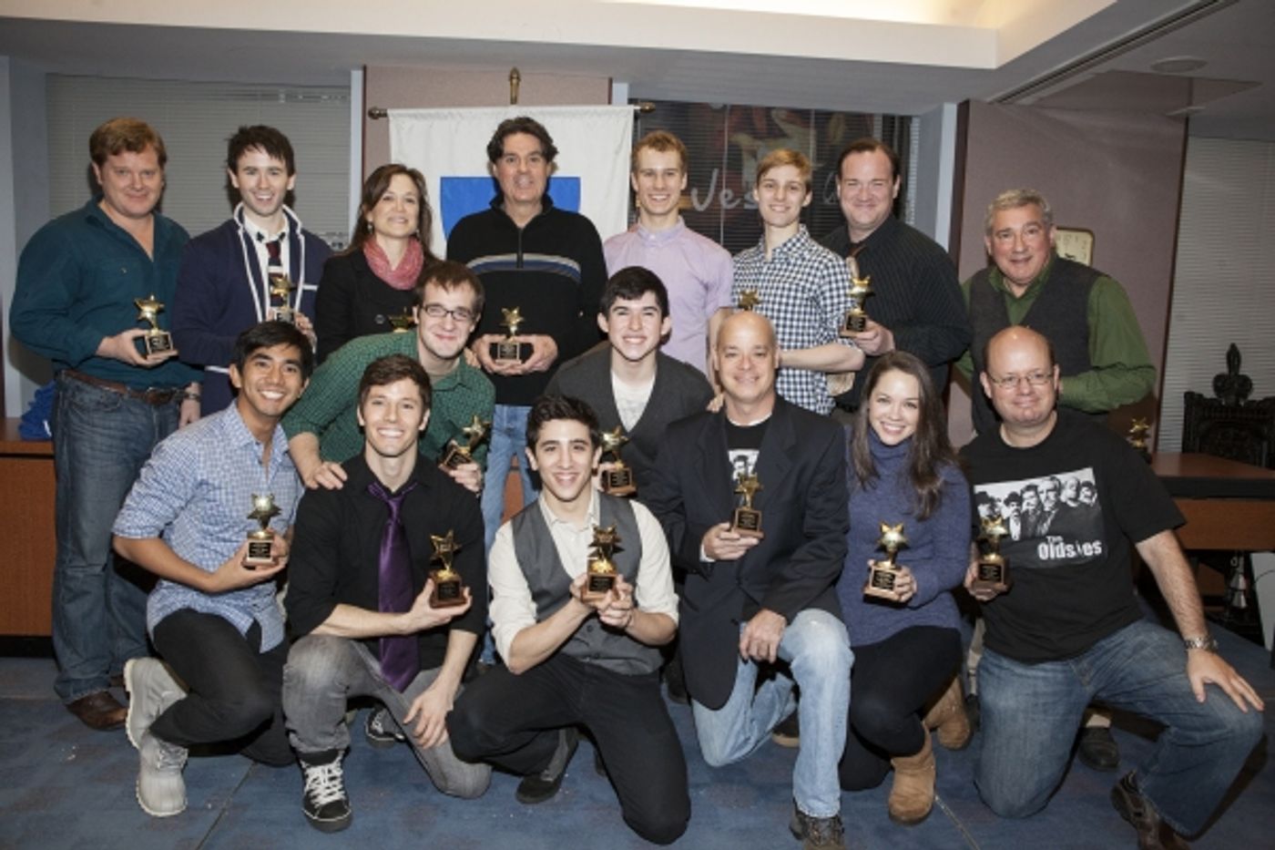 Photo Coverage: Walter McBride and the Cast of NEWSIES Receive AEA Awards!  Image