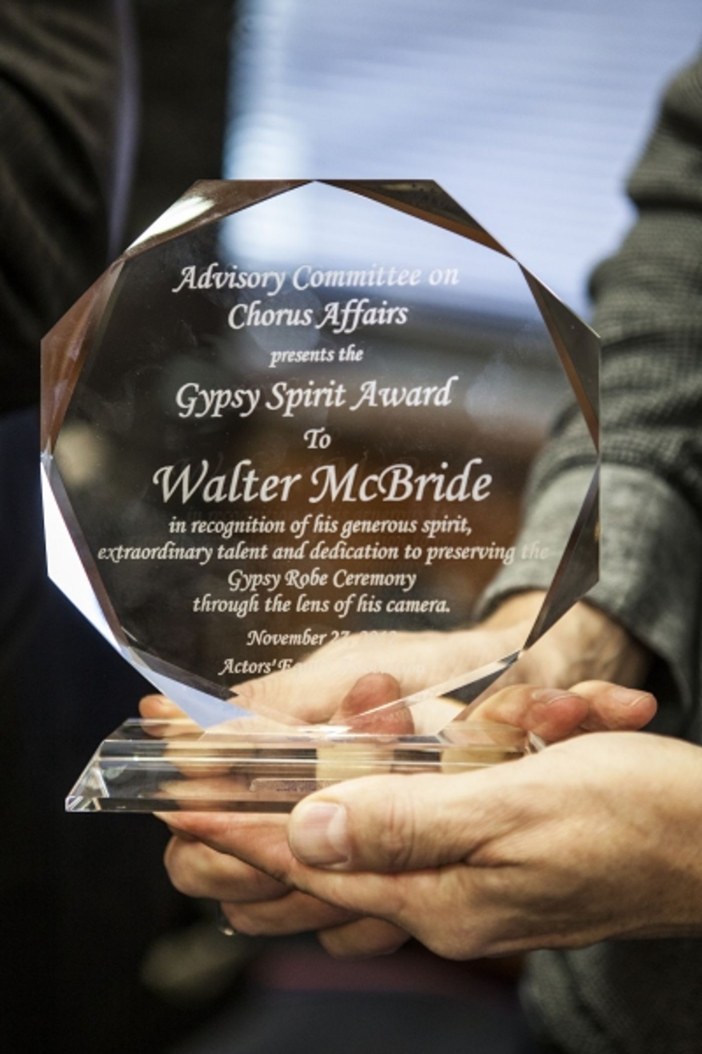 Photo Coverage: Walter McBride and the Cast of NEWSIES Receive AEA Awards!  Image