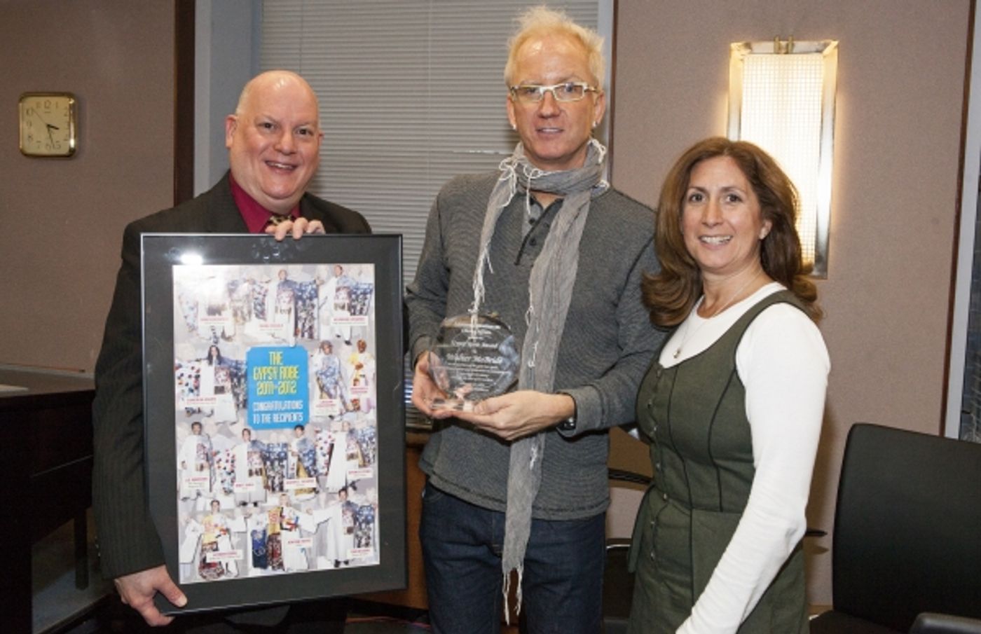 Photo Coverage: Walter McBride and the Cast of NEWSIES Receive AEA Awards!  Image