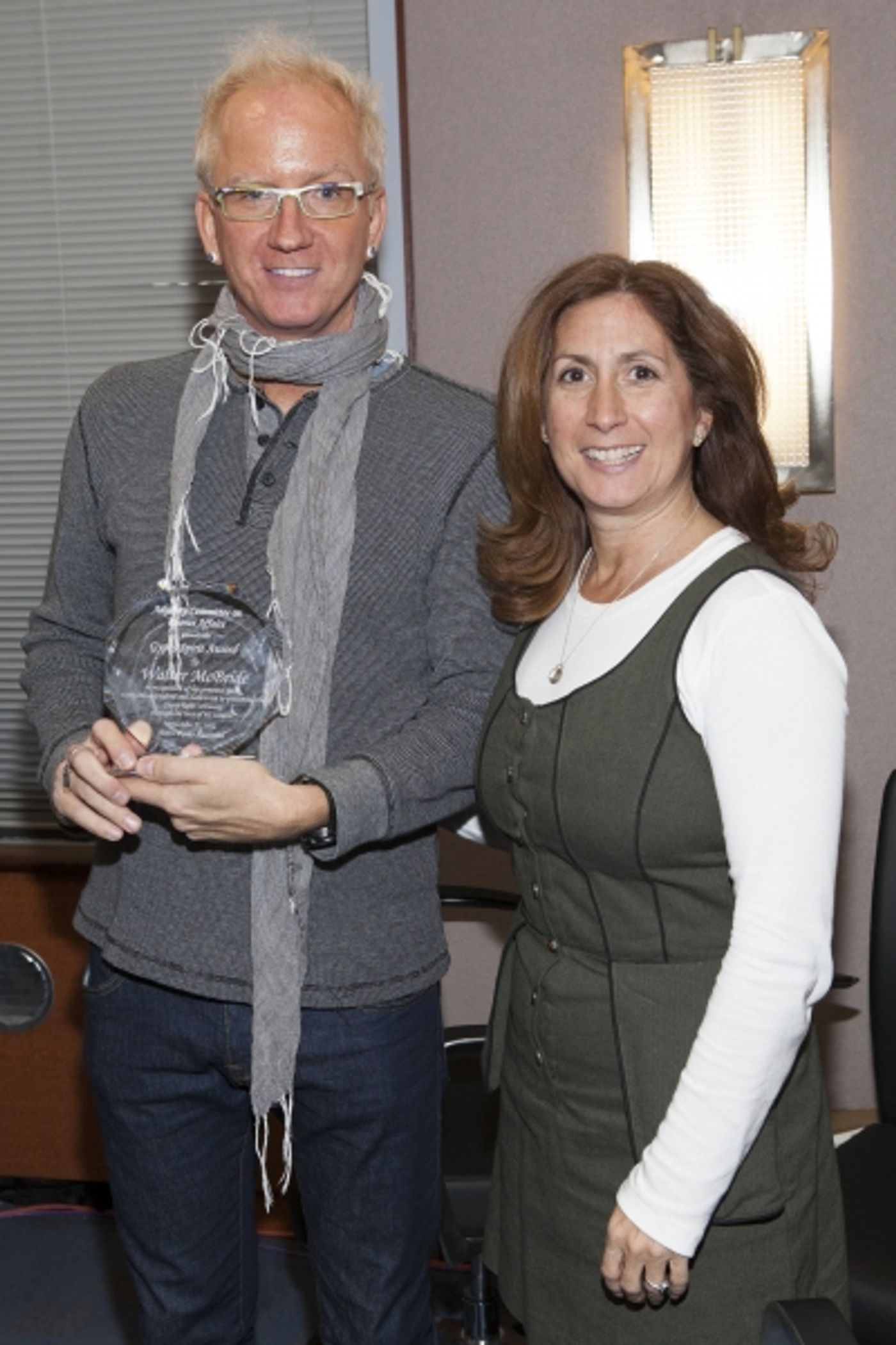 Photo Coverage: Walter McBride and the Cast of NEWSIES Receive AEA Awards!  Image