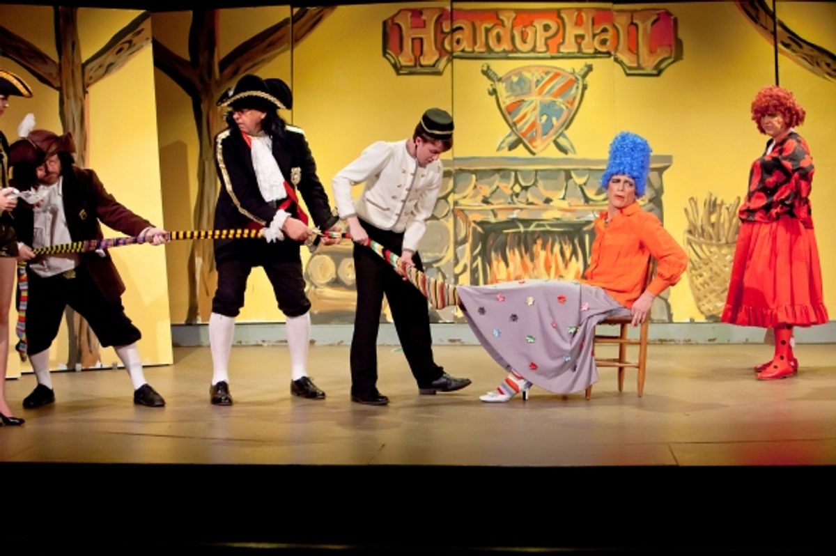 Robin Frome, David Almquist, Tommy Ovitt as Buttons, Jeff Solomon, and Bruce Tredwell at 