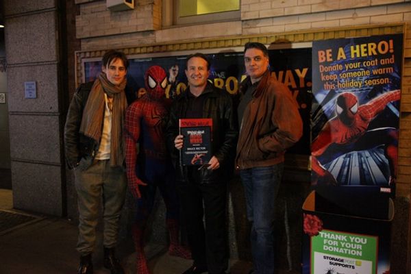 Reeve Carney and Robert Cuccioli with Spider-Man and New York Cares Ã¢â‚¬Å“Everyday… Photo