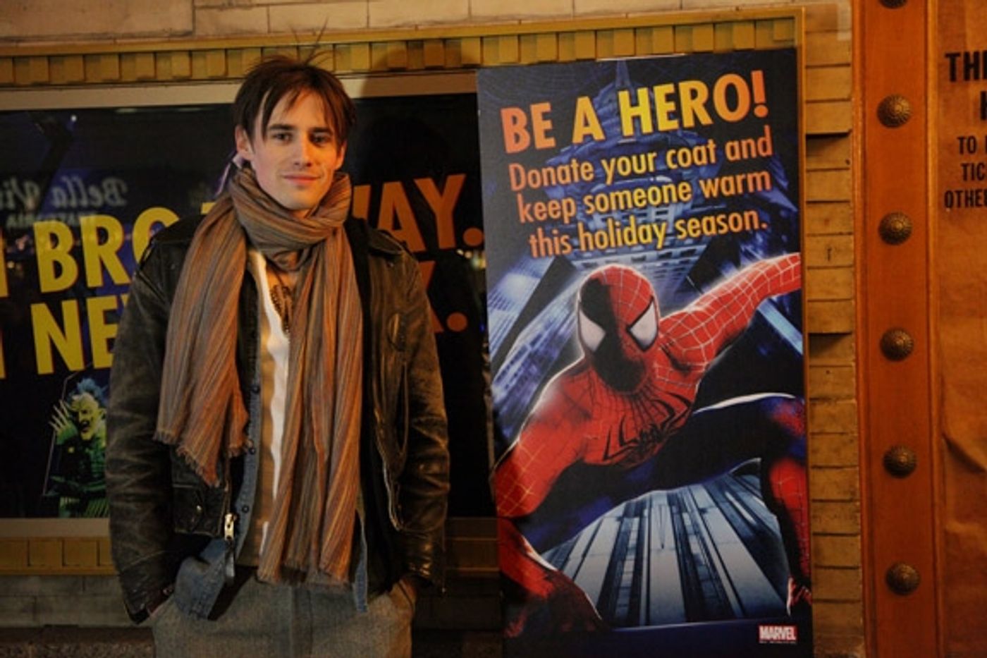 Photo Flash: SPIDER-MAN's Foxwoods Theatre Acts as New York Cares Coat Drive Collection Site, Now thru 12/31  Image