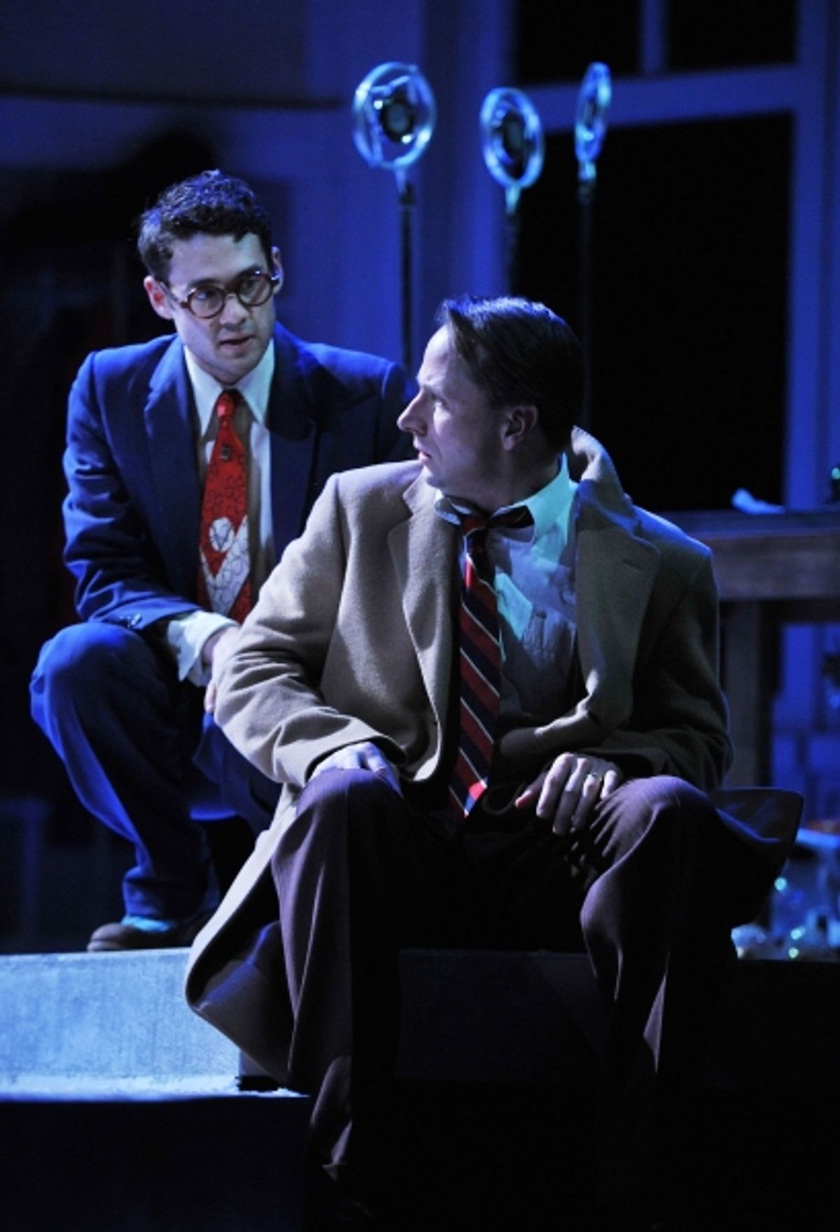 BRANDON GAREGNANI as Harry Ã¢â‚¬Å“JazzboÃ¢â‚¬ÂHeywood/Clarence and TODD LAWSON as Jake Laurents/George at 
