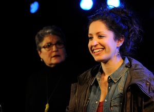 Anne Scurria as Zelda and Barrie Kreinik as graduate student Rachel @ BroadwayWorld Anne Scurria as Zelda and Barrie Kreinik as graduate student Rachel Photo