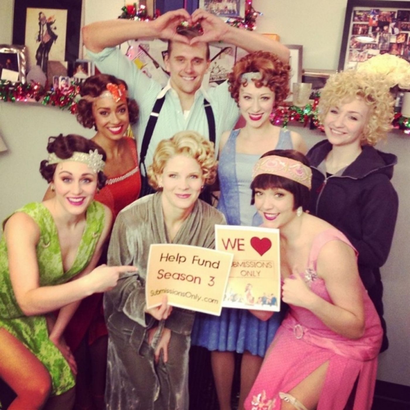 Photo Flash: Saturday Intermission Pics, Dec 1 - ANNIE's Lilla Crawford is 'Lincoln', Broadway Casts Show Solidarity and More! Image