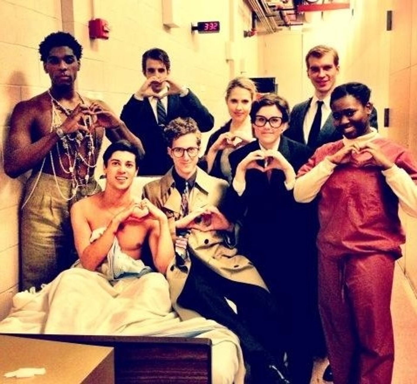 Photo Flash: Saturday Intermission Pics, Dec 1 - ANNIE's Lilla Crawford is 'Lincoln', Broadway Casts Show Solidarity and More! Image