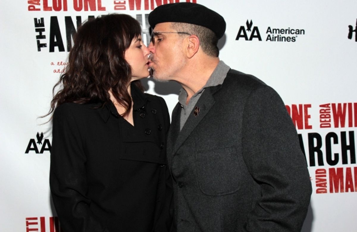 Rebecca Pidgeon, David Mamet at 