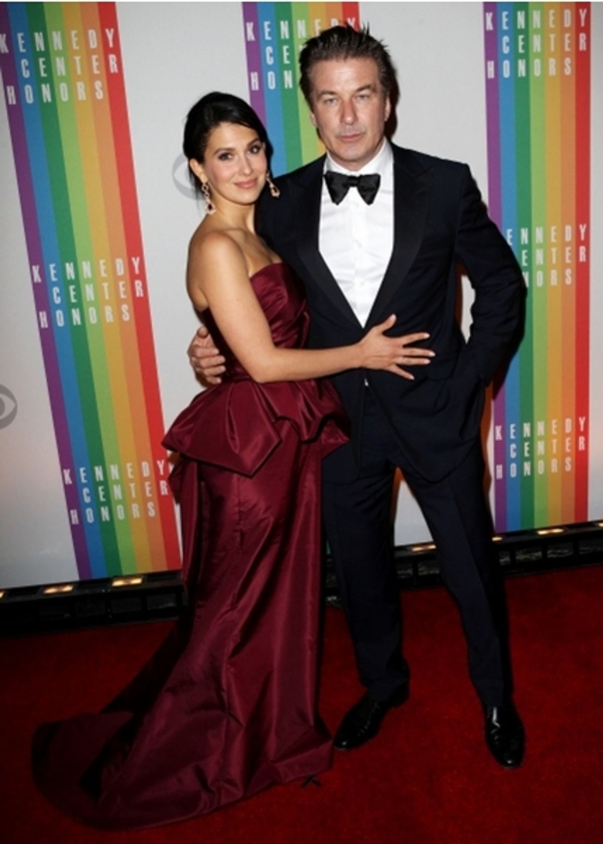 Hilaria Thomas and Alec Baldwin attending the Kennedy Center Honors, Washington D.C., December 2, 2012 (Photo by Walter McBride) at 