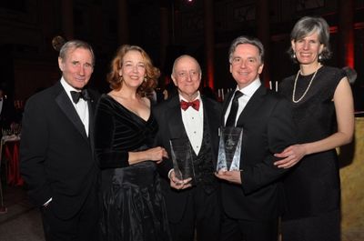 Jim Dale, Harriet Harris, Earl Weiner, James Houghton, and Dr. Kate Levin Photo