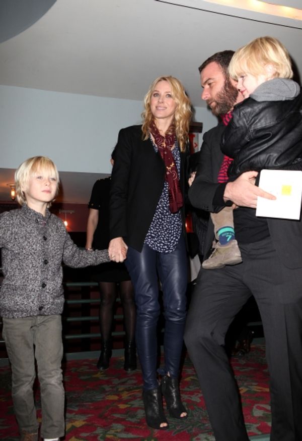 Naomi Watts with Alexandre Pete, Liev Schreiber with Samuel Kai Photo