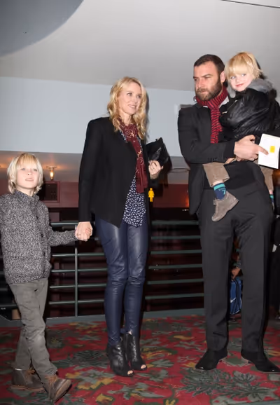 Naomi Watts with Alexandre Pete, Liev Schreiber with Samuel Kai Photo