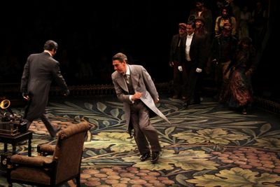 James Saito & Thomas Adrian Simpson with Ensemble Cast Photo