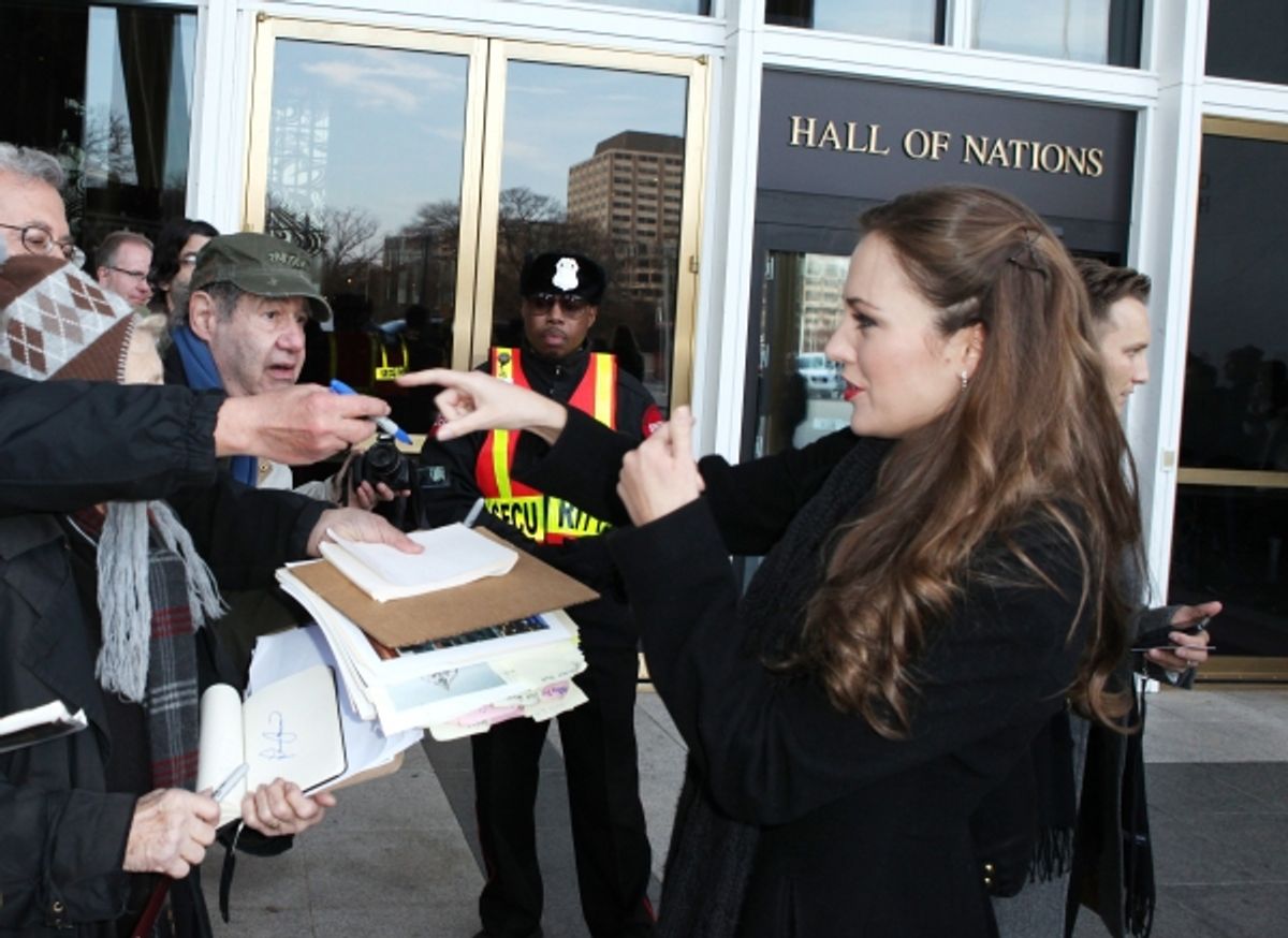 Laura Osnes & Fans  at 