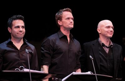 Mario Cantone, Neil Patrick Harris & Michael Cerveris. Photo Credit: Walter McBride Photo