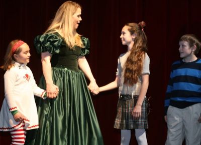 Katharine Sopko, Sarah Pfisterer, Cecilia Doherty, and Daniel Harrington Photo