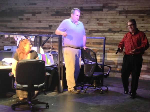 L to R: Jackie Pender-Lovell, Michael Raabe, and Gene Kato in HOW DO YOU LIKE THE SQU Photo