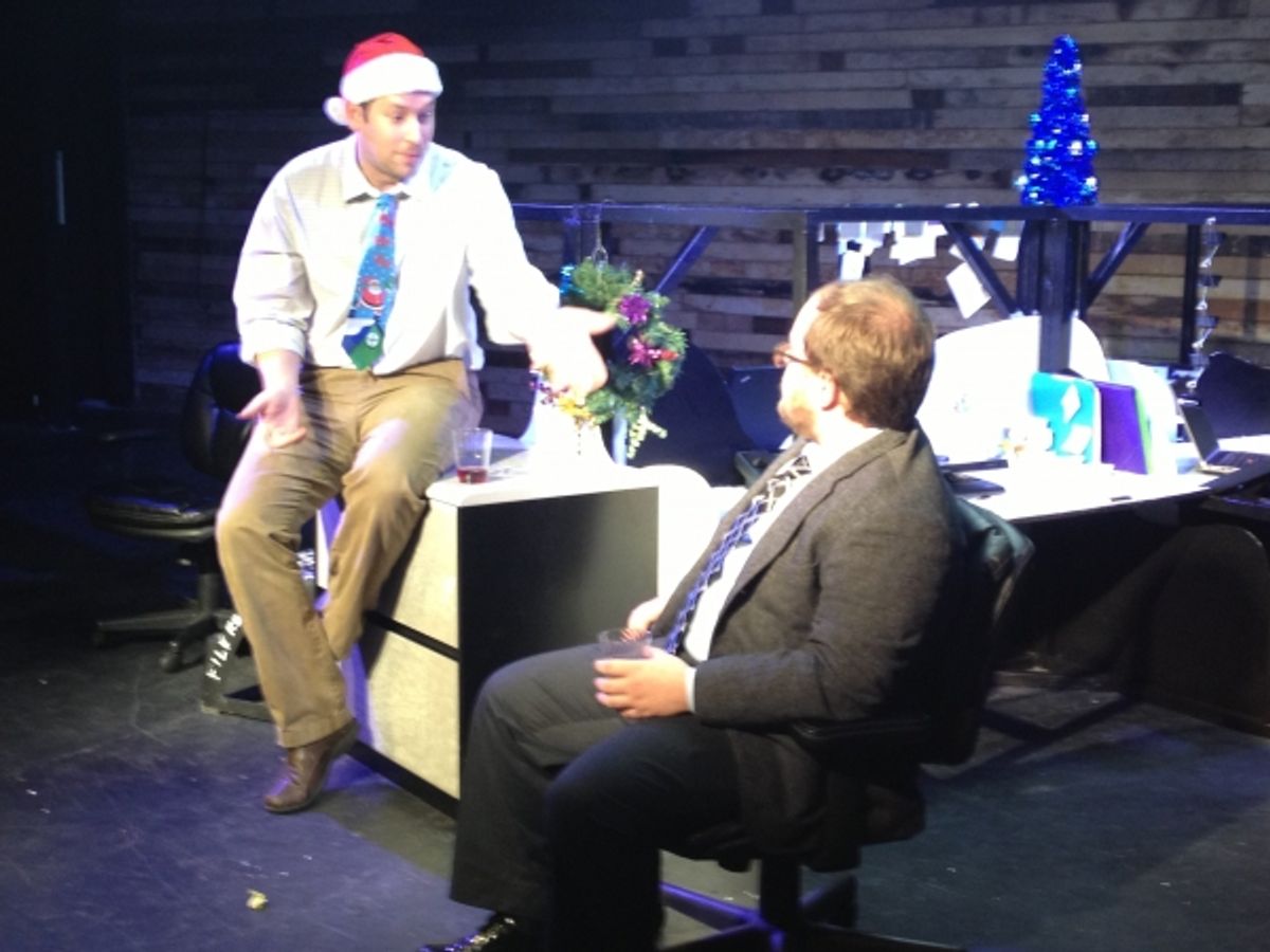L to R: Michael Weems and Allen Tittel in SECRET SANTA. at 