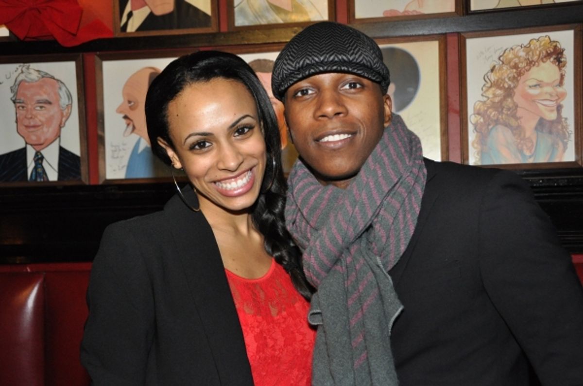 Nicolette Robinson and Leslie Odom, Jr. at 