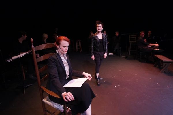 Rebecca Ann Johnson as Estella Scrooge and Alexandra Frohlinger as Jenny Trent  Photo