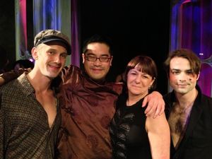 Jeff Whitty (Tony-award winner for Avenue Q), Ed Sylvanus Iskandar (Director), Carol Ostrow (Producing Director), Stephen Stout (Lord Foppington) @ BroadwayWorld Jeff Whitty (Tony-award winner for Avenue Q), Ed Sylvanus Iskandar (Director), Carol Photo