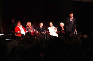 John Bowab introduces (lft to rght) Pat Marshall, Jane Kean, Patricia Morison, Anne Jeffreys and Charlotte Rae @ BroadwayWorld John Bowab introduces (lft to rght) Pat Marshall, Jane Kean, Patricia Morison, Anne J Photo