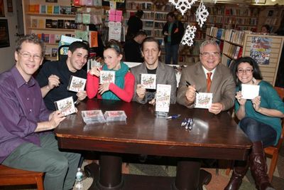 Musical director David Caldwell, Marcus Stevens, Jenny Lee Stern, Scott Richard Foste Photo